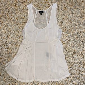 Sheer white top XS